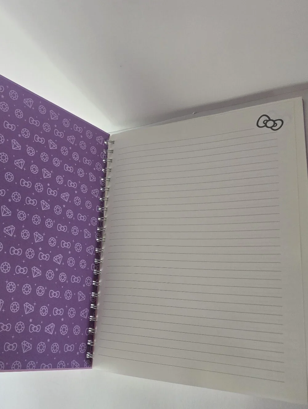 Hello Kitty Stationary  Set Purple Hardcover Notebook + Desk Pad + Gel Pen Set